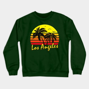 Los Angeles Retro Sunset Crewneck Sweatshirt